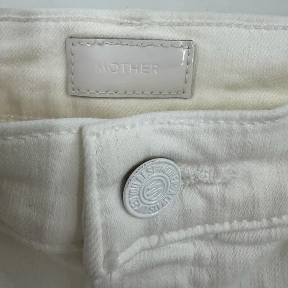 MOTHER Fairest Of Them All The Hustler Patch Pocket Ankle Fray Size 24 B2623